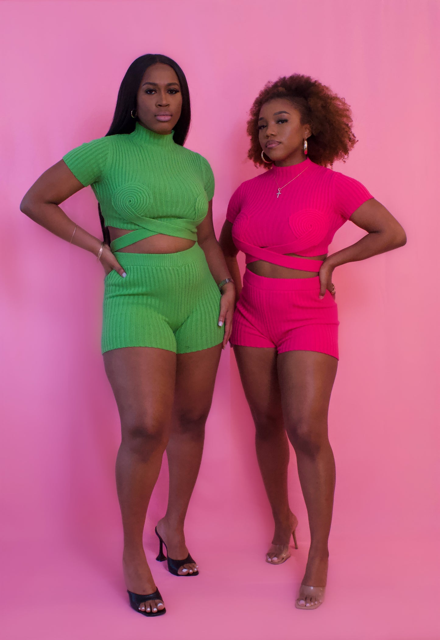 “Kalm & Kollected” 2-Piece Set (Hot Pink)